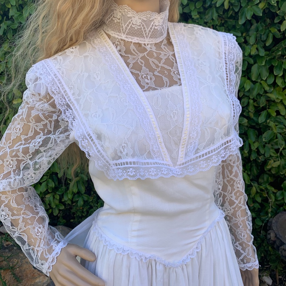 Vintage Victorian lace style wedding dress
